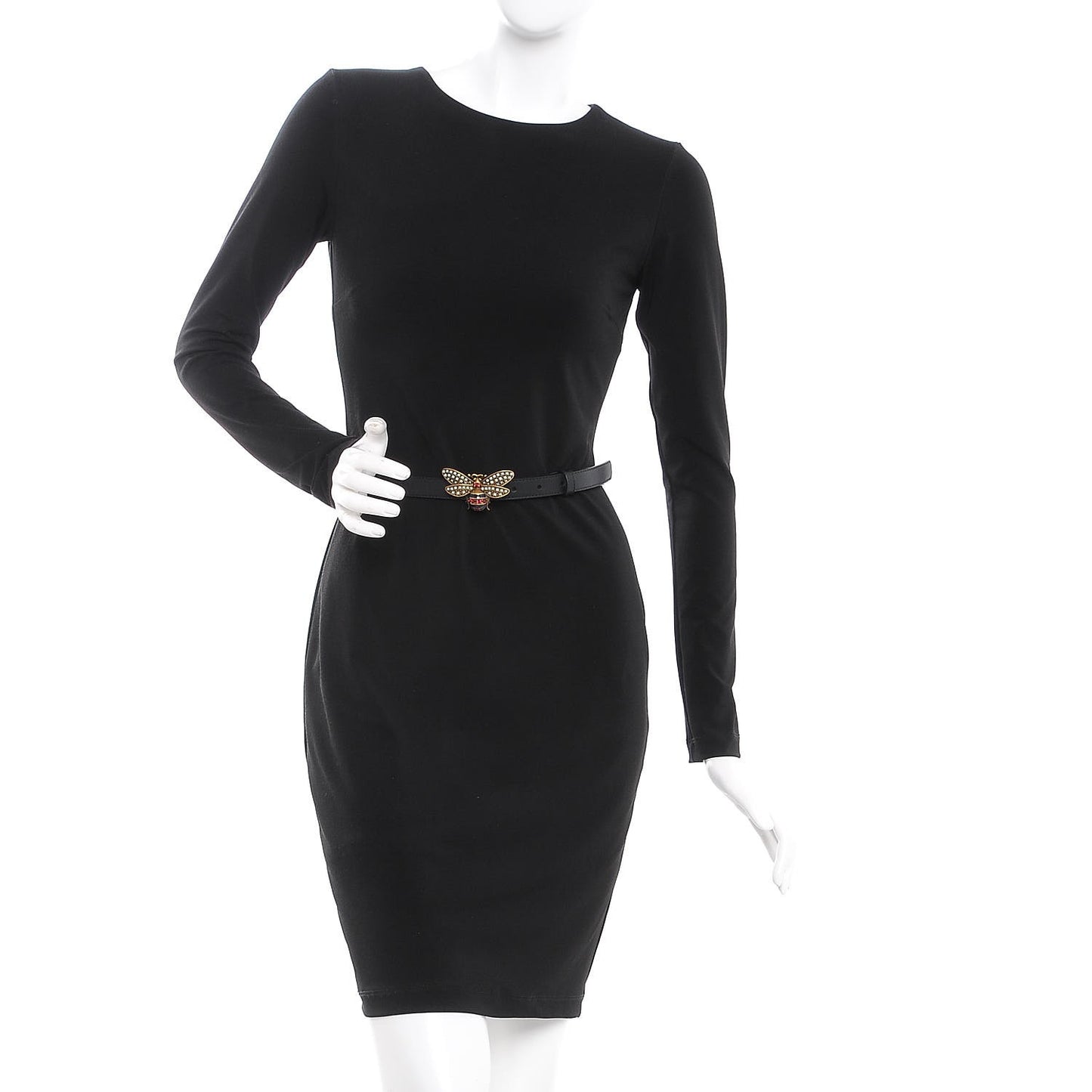 Calfskin Queen Margaret Bee Belt 90 36 Black