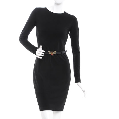 Gucci Calfskin Queen Margaret Bee Belt 90 36 Black 2 of 7