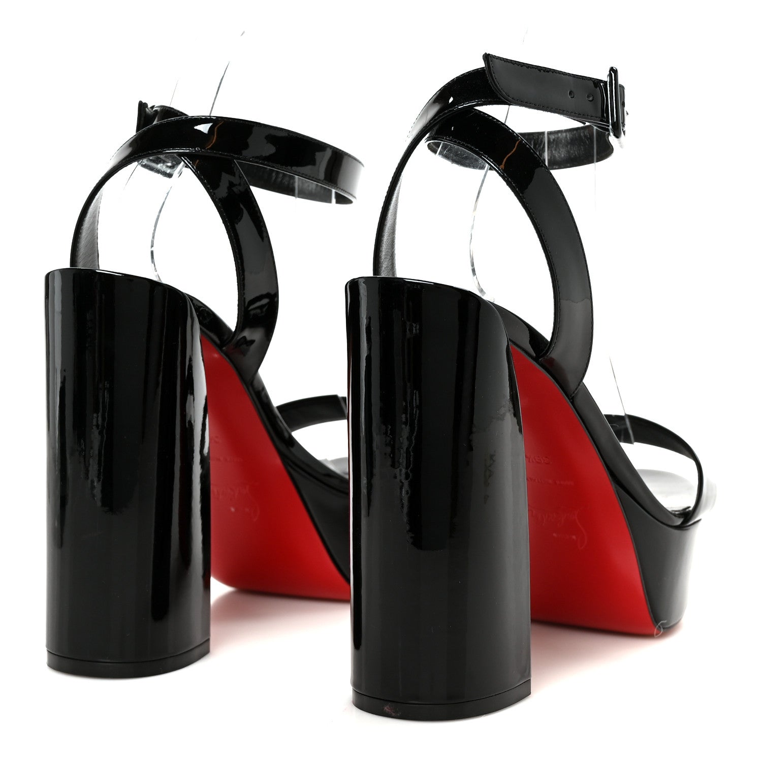 Christian Louboutin Patent Movida Sabina 130 Sandals 39.5 Black 5 of 9