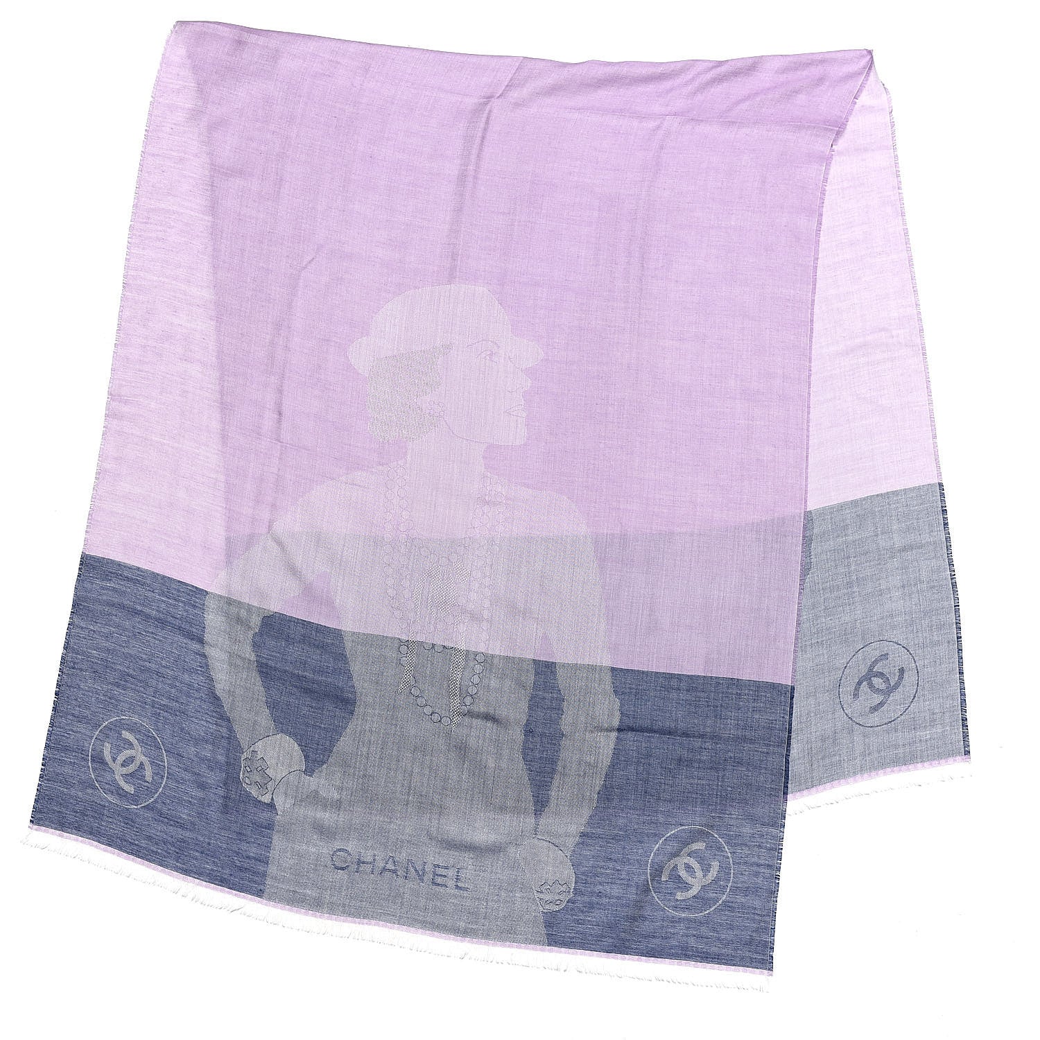 Chanel Cashmere Silk CC Coco Scarf Multicolor 3 of 3