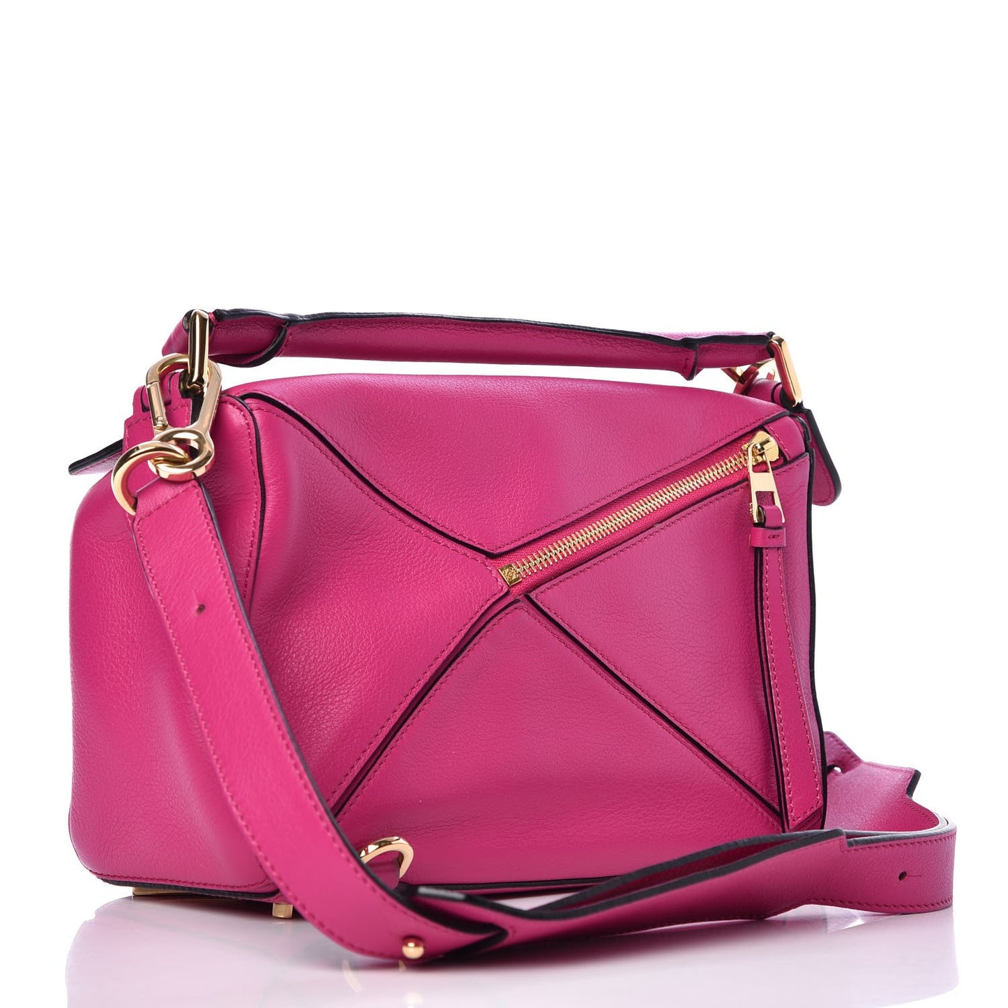 Calfskin Small Puzzle Bag Fuchsia