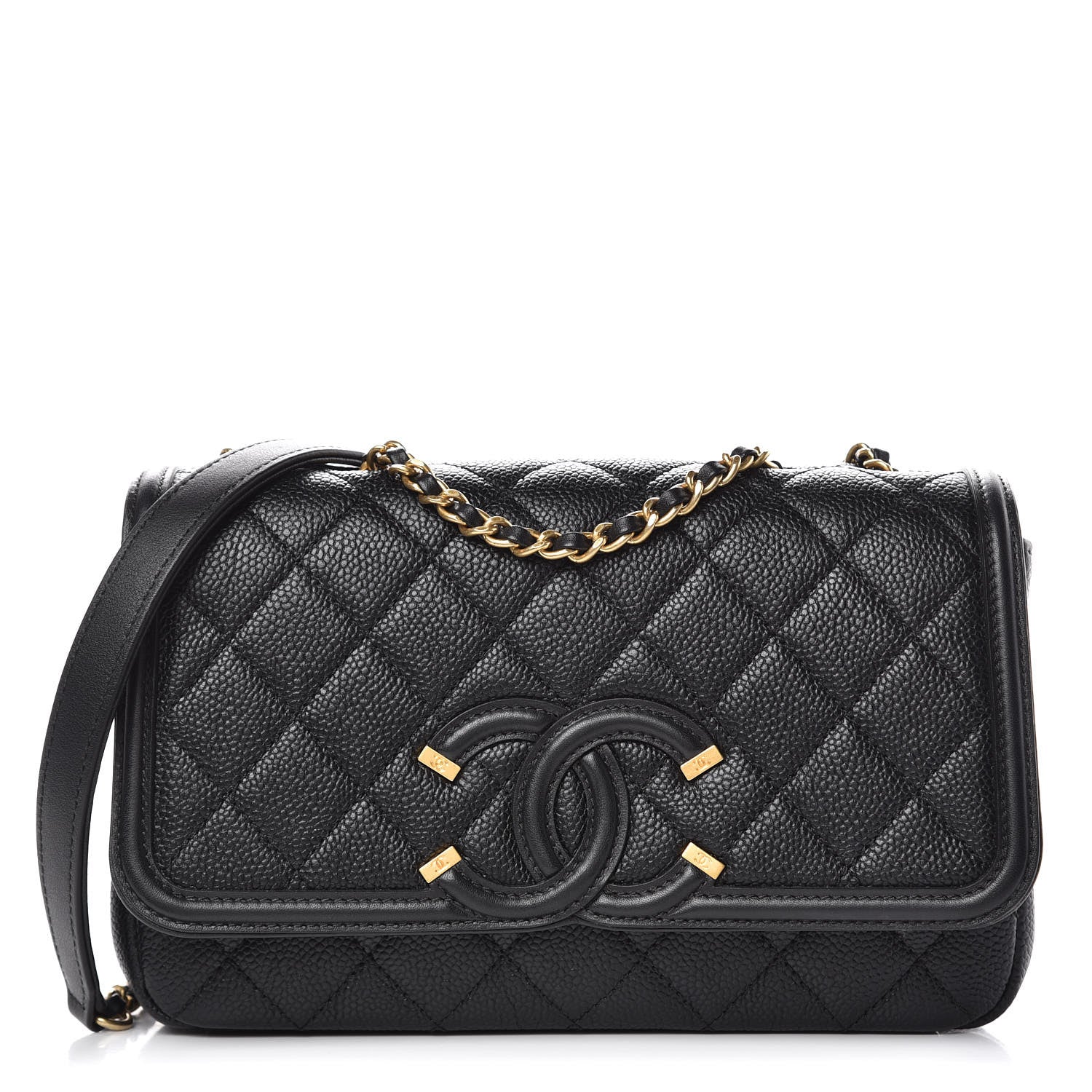 Chanel Caviar Quilted Small CC Filigree Flap Black 1 of 11