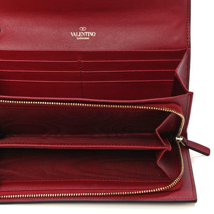 Valentino Garavani Vitello Rockstud Wristlet Travel Wallet Rubino 5 of 14