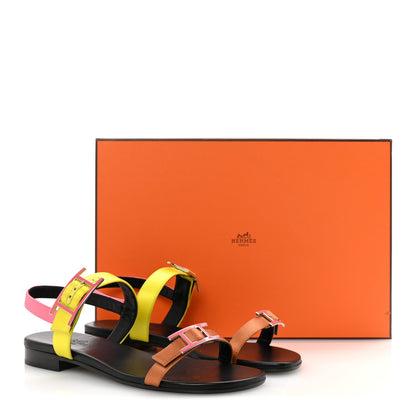 Hermes Satin Hapi Sandals 36 Multicolor 9 of 9