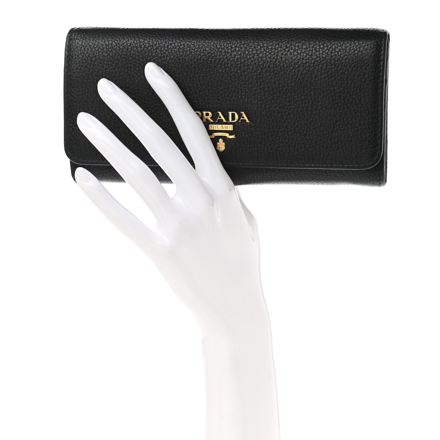 Vitello Grain Continental Flap Wallet Black