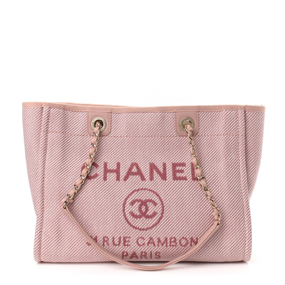 Chanel Mixed Fibers Calfskin Small Deauville Tote Rose Pink 1 of 10