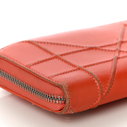Christian Dior Calfskin Cannage Medium Diorama Voyageur Wallet Orange 10 of 24