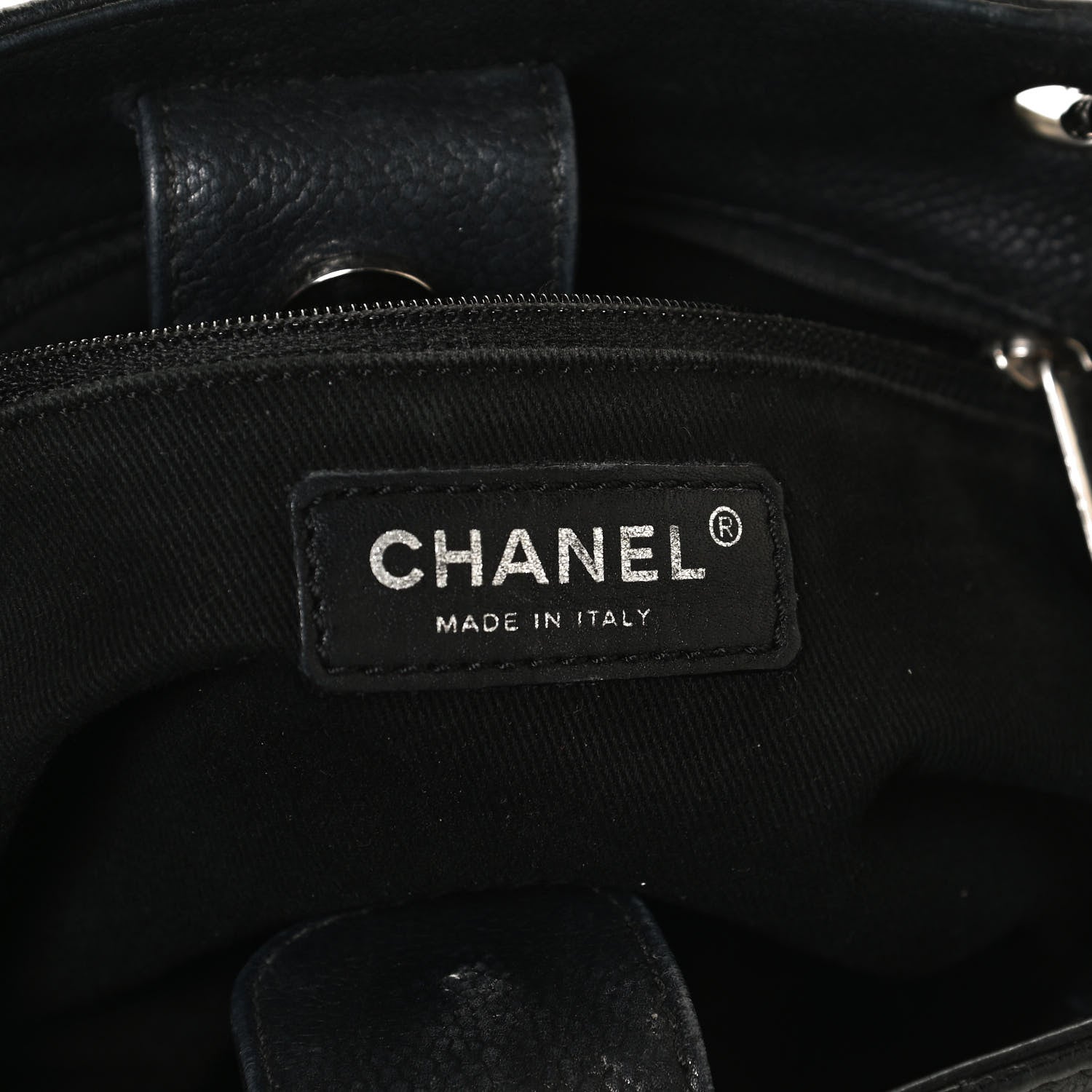 Chanel Caviar Quilted Petit Shopping Tote PST Black 5 of 9