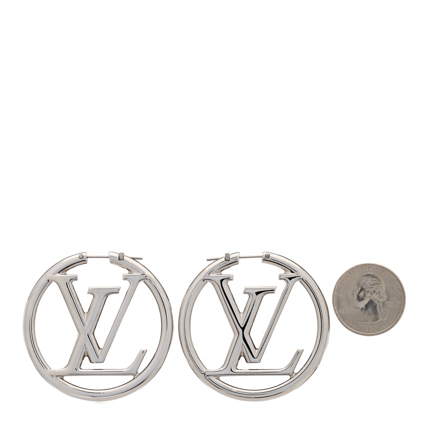 Palladium Louise Hoop Earrings Silver