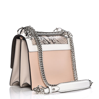 Fendi Snakeskin Vitello Liberty Studded Small Kan I Shoulder Bag White 3 of 8