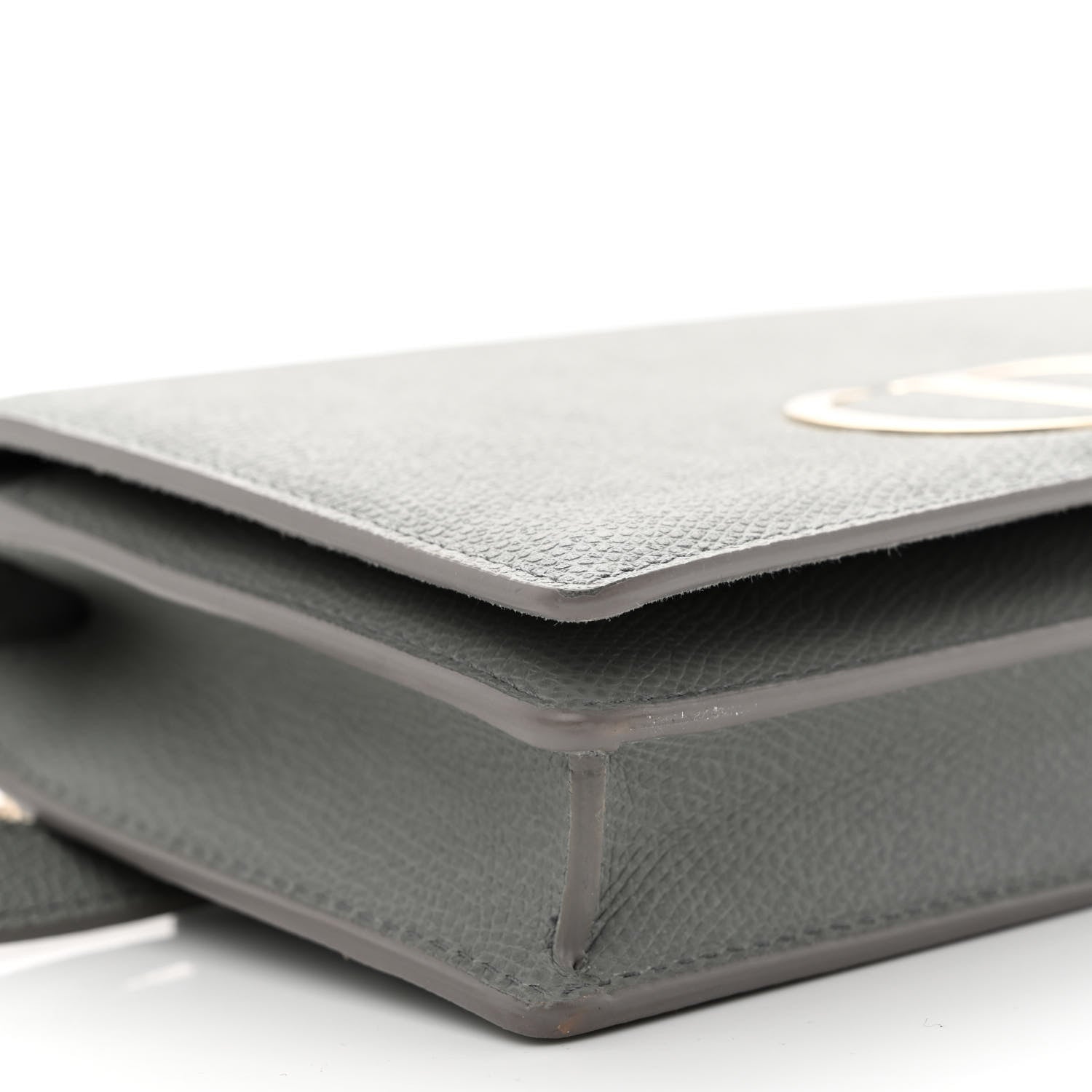 Christian Dior Grained Calfskin 30 Montaigne 2 in 1 Pouch Grey 8 of 10