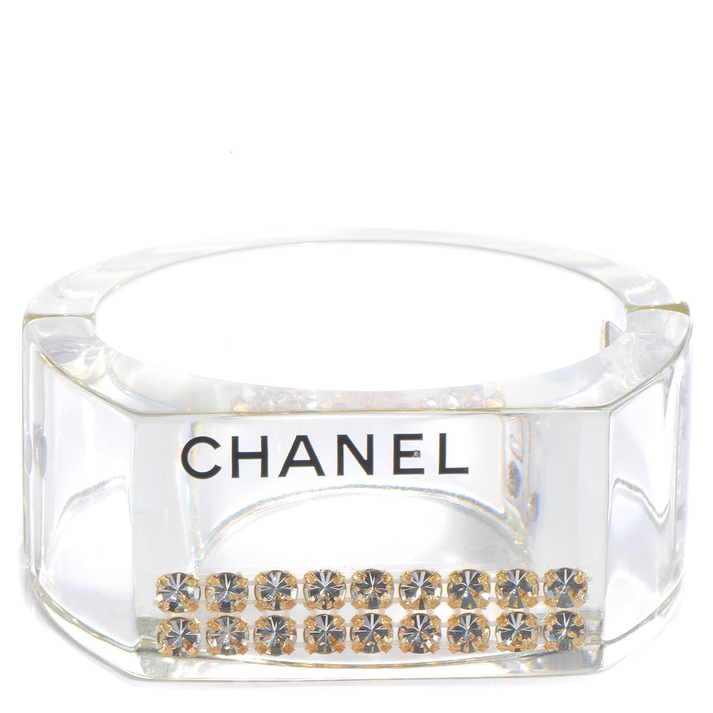 Lucite Crystal Cuff Transparent