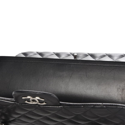 Chanel Lambskin Quilted Jumbo Double Flap Black 8 of 9