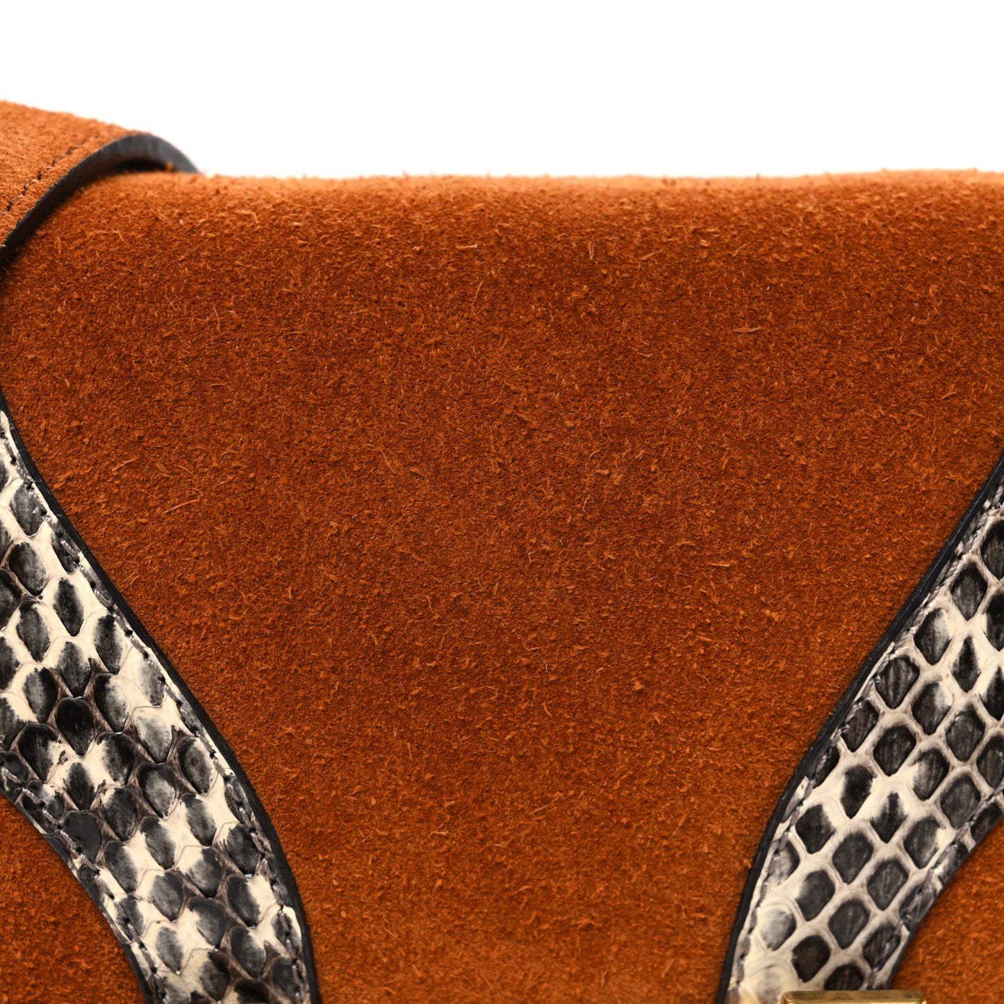 Snakeskin Suede Osiride Shoulder Bag Bright Cuir