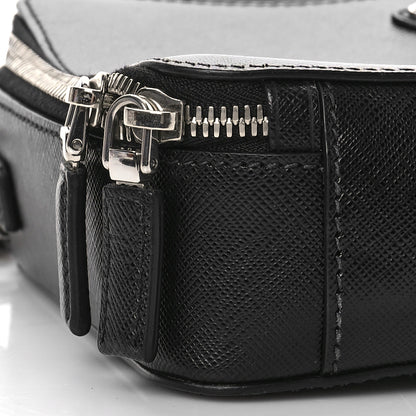 Prada Saffiano Travel Medium Brique Crossbody Bag Black 7 of 8