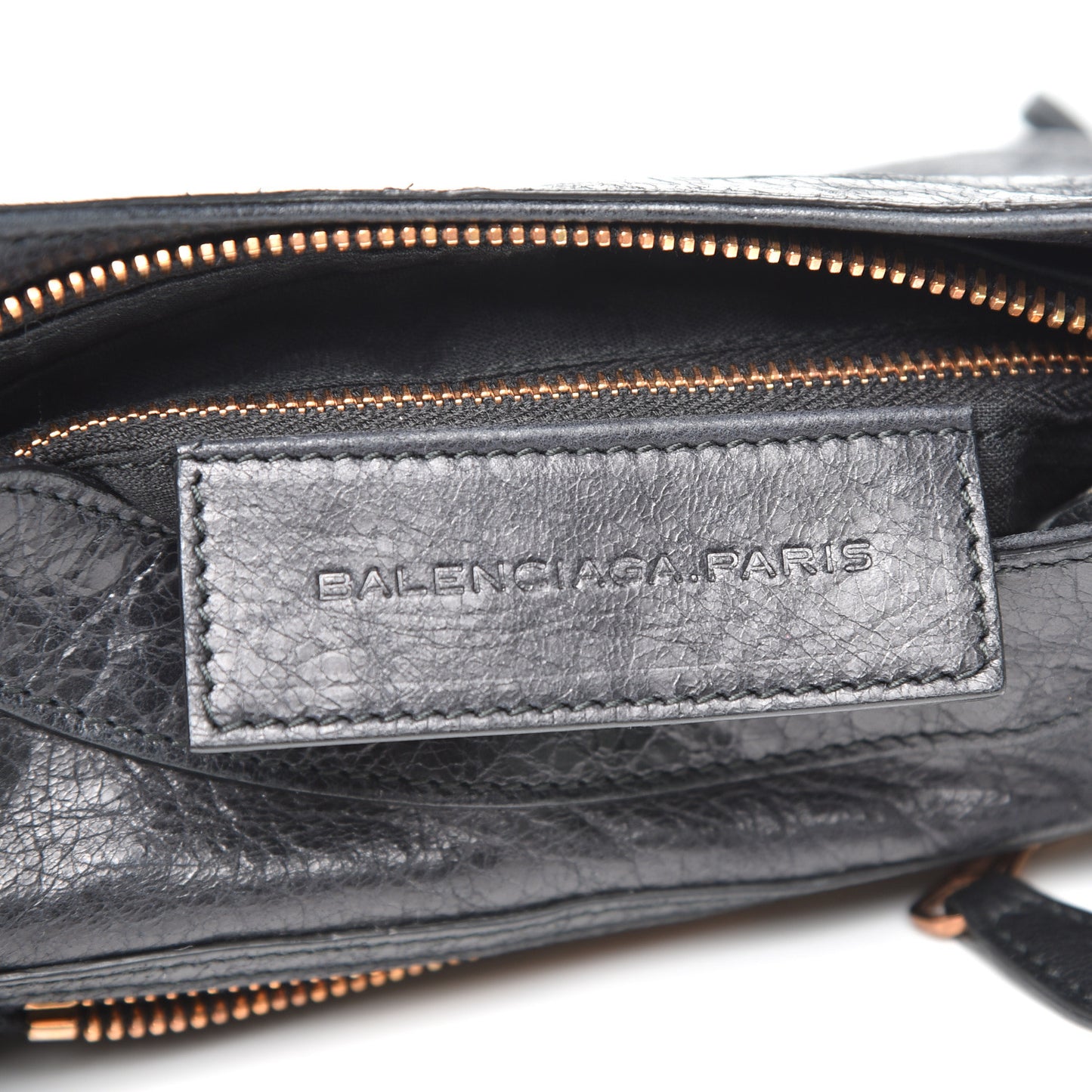Agneau Giant 12 Rose Gold Hardware Hip Black