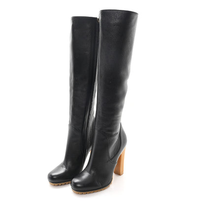 Gucci Calfskin Edith Knee High Boots 36.5 Black 4 of 10