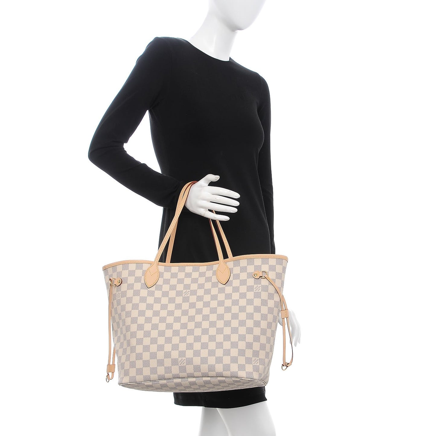 Damier Azur Neo Neverfull MM Rose Ballerine
