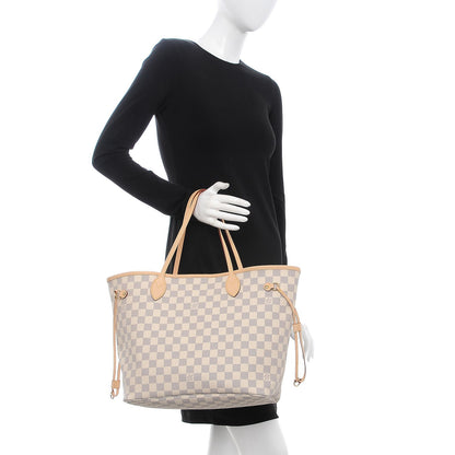 Louis Vuitton Damier Azur Neo Neverfull MM Rose Ballerine 2 of 8