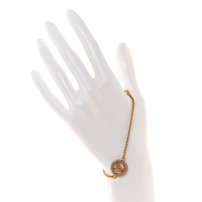 Louis Vuitton Metal Crystal Louise By Night Bracelet Gold 2 of 5