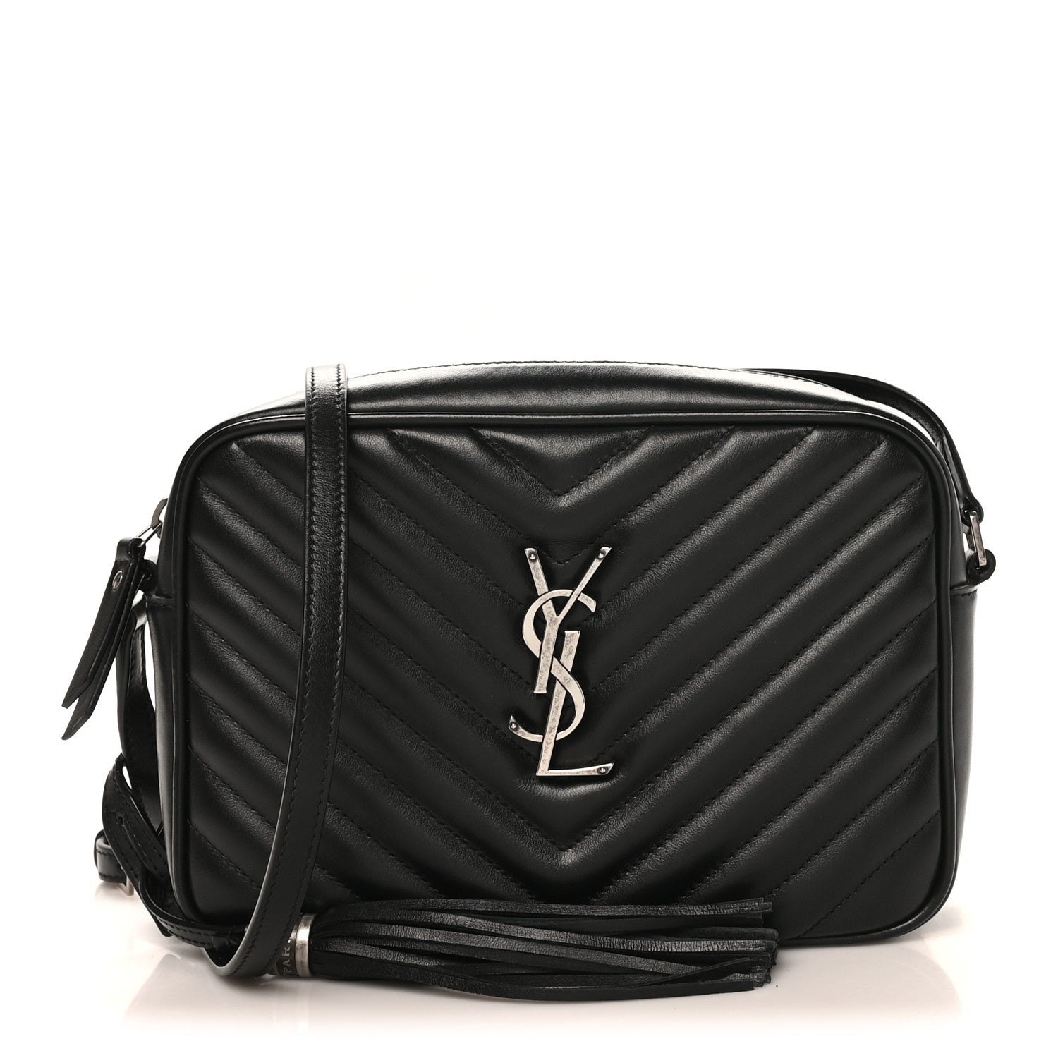Saint Laurent Calfskin Matelasse Monogram Lou Camera Bag Black 1 of 10