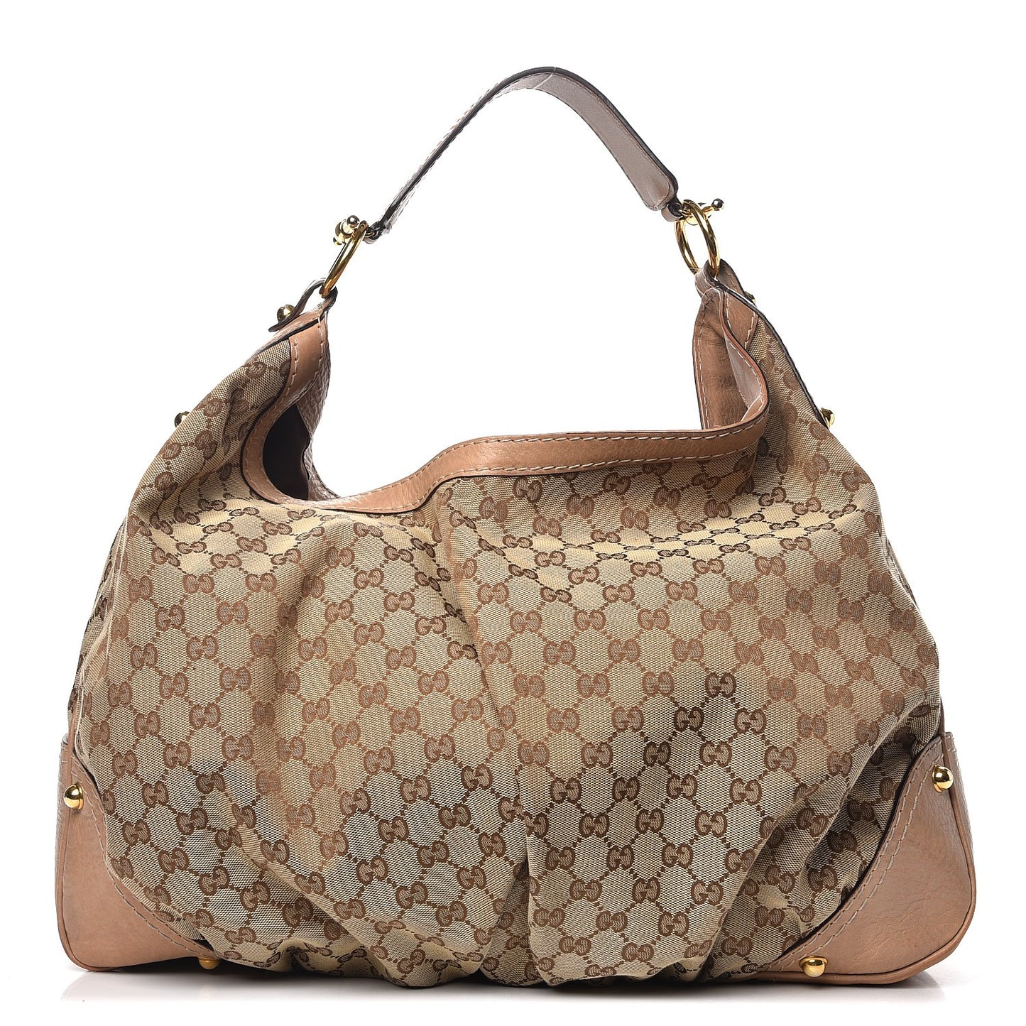 Monogram Large Jockey Hobo Beige