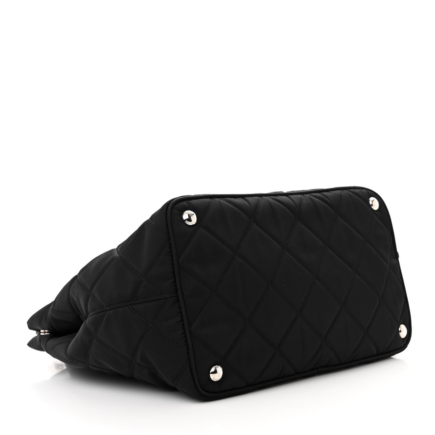Prada Nylon Tessuto Impuntu Quilted Tote Black 5 of 10