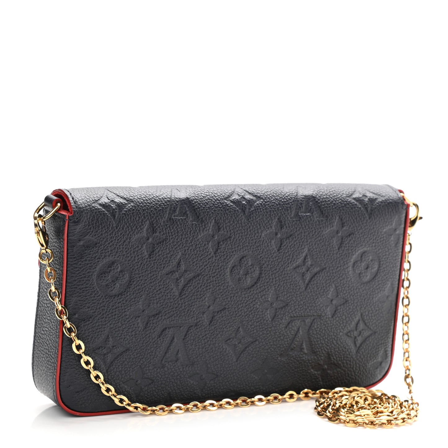 Empreinte Pochette Felicie Chain Wallet Marine Rouge