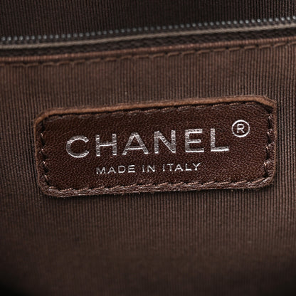 Chanel Caviar Quilted Petit Shopping Tote PST Dark Brown Brown 6 of 15