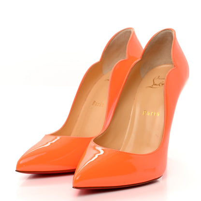 Christian Louboutin Patent Hot Chick 100 Pumps 38 Sunset 3 of 7