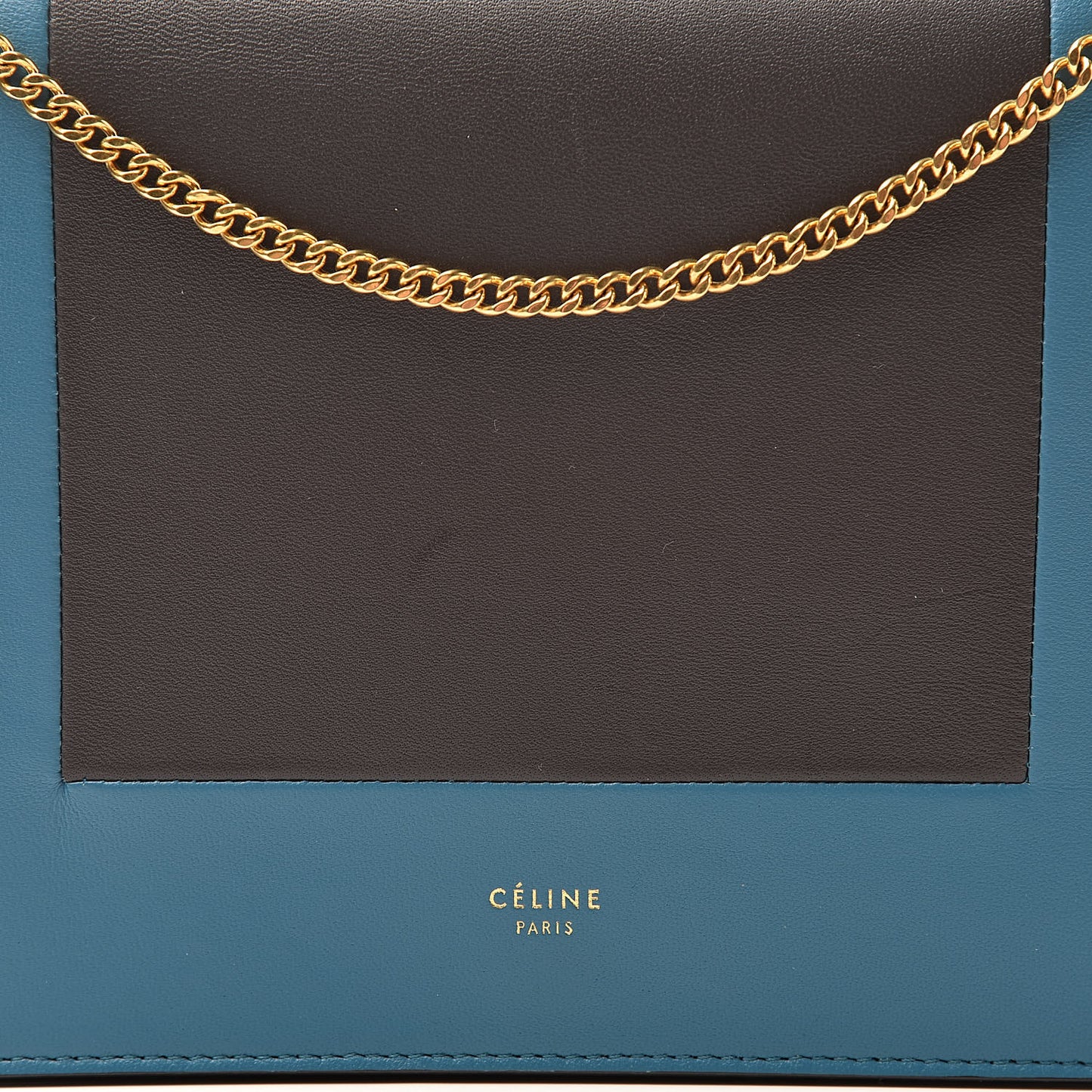 Smooth Lambskin Frame Evening Chain Clutch Turchese Liquorice