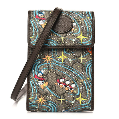 Gucci X DISNEY GG Supreme Monogram Donald Duck Mini Interlocking G Crossbody Bag Beige Multicolor New Acero 1 of 9