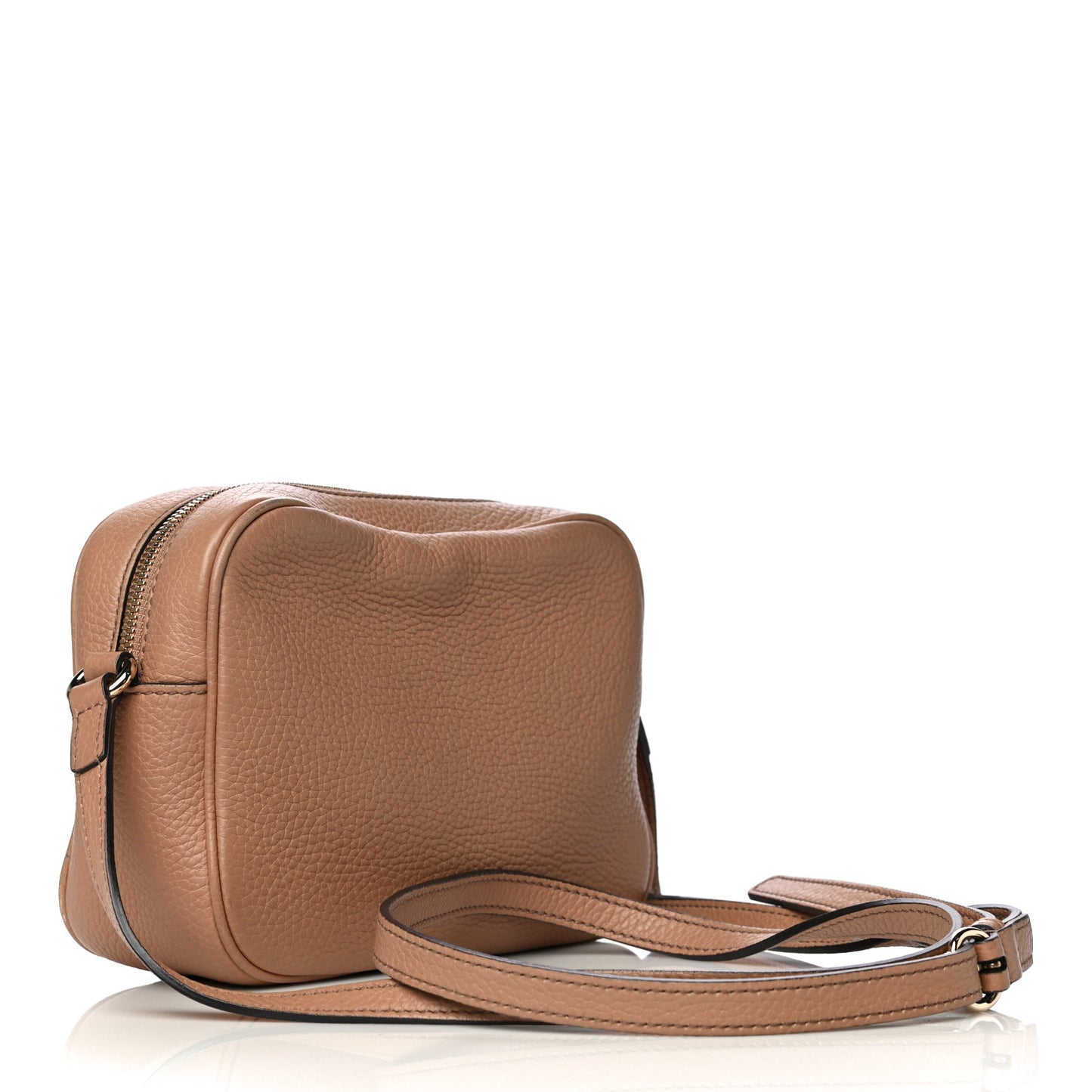 Pebbled Calfskin Small Soho Disco Bag Camelia