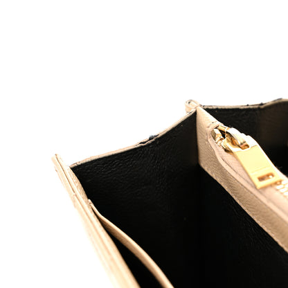 Saint Laurent Grain De Poudre Matelasse Chevron Monogram Chain Wallet Nude Powder 14 of 19