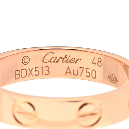 Cartier 18K Pink Gold 3.5mm LOVE Wedding Band Ring 48 4.5 3 of 3