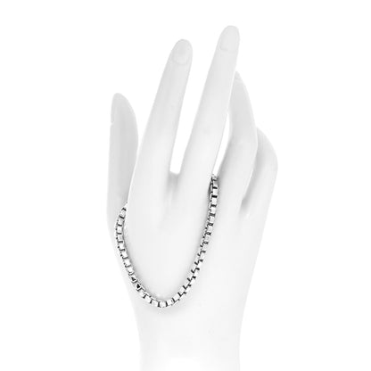 Tiffany Sterling Silver 4mm Venetian Link Bracelet 2 of 5