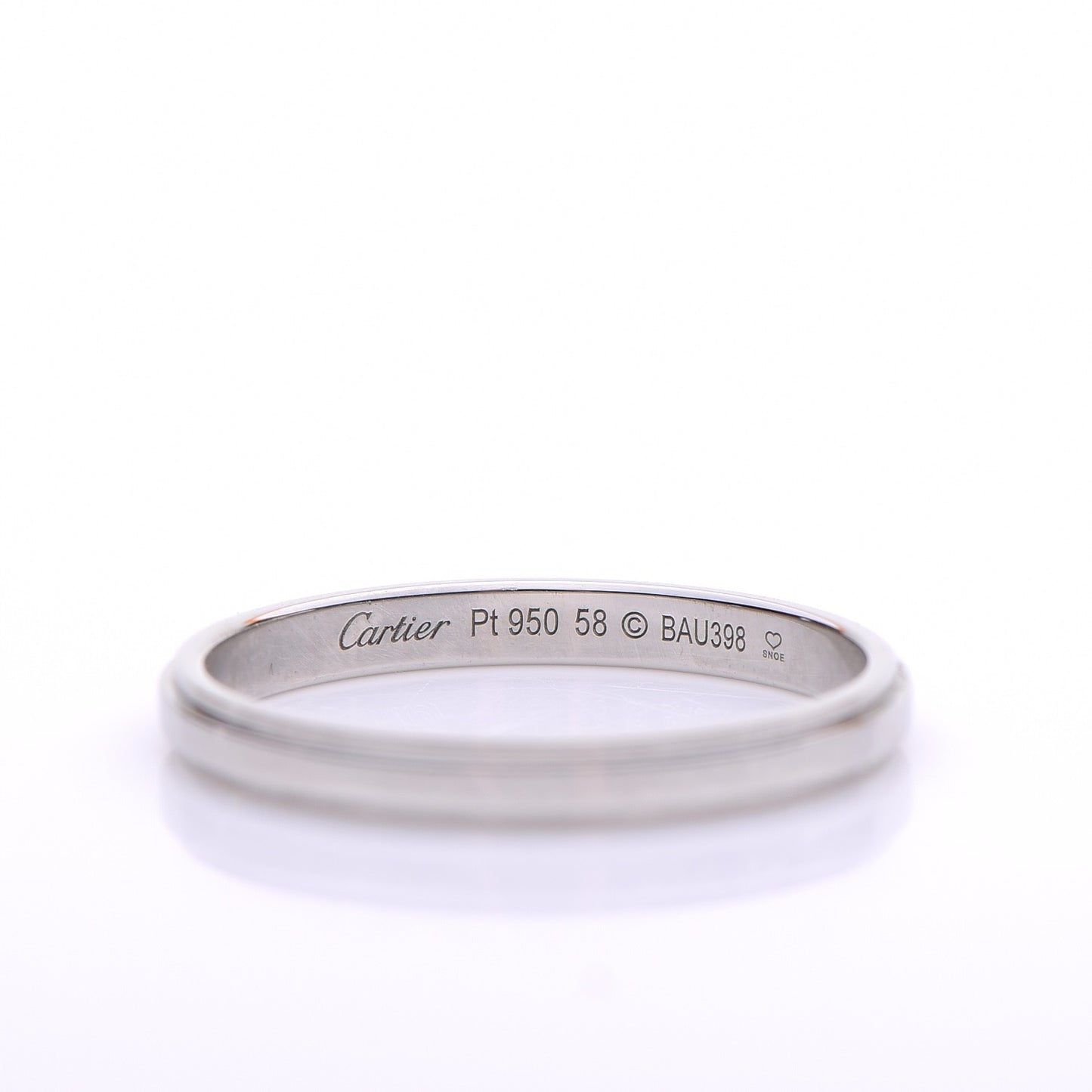 Platinum Band Ring 58 8.25