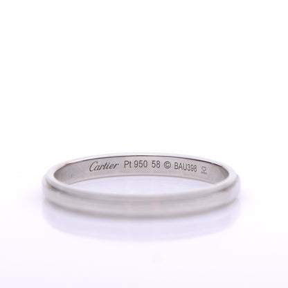 Cartier Platinum Band Ring 58 8.25 4 of 5