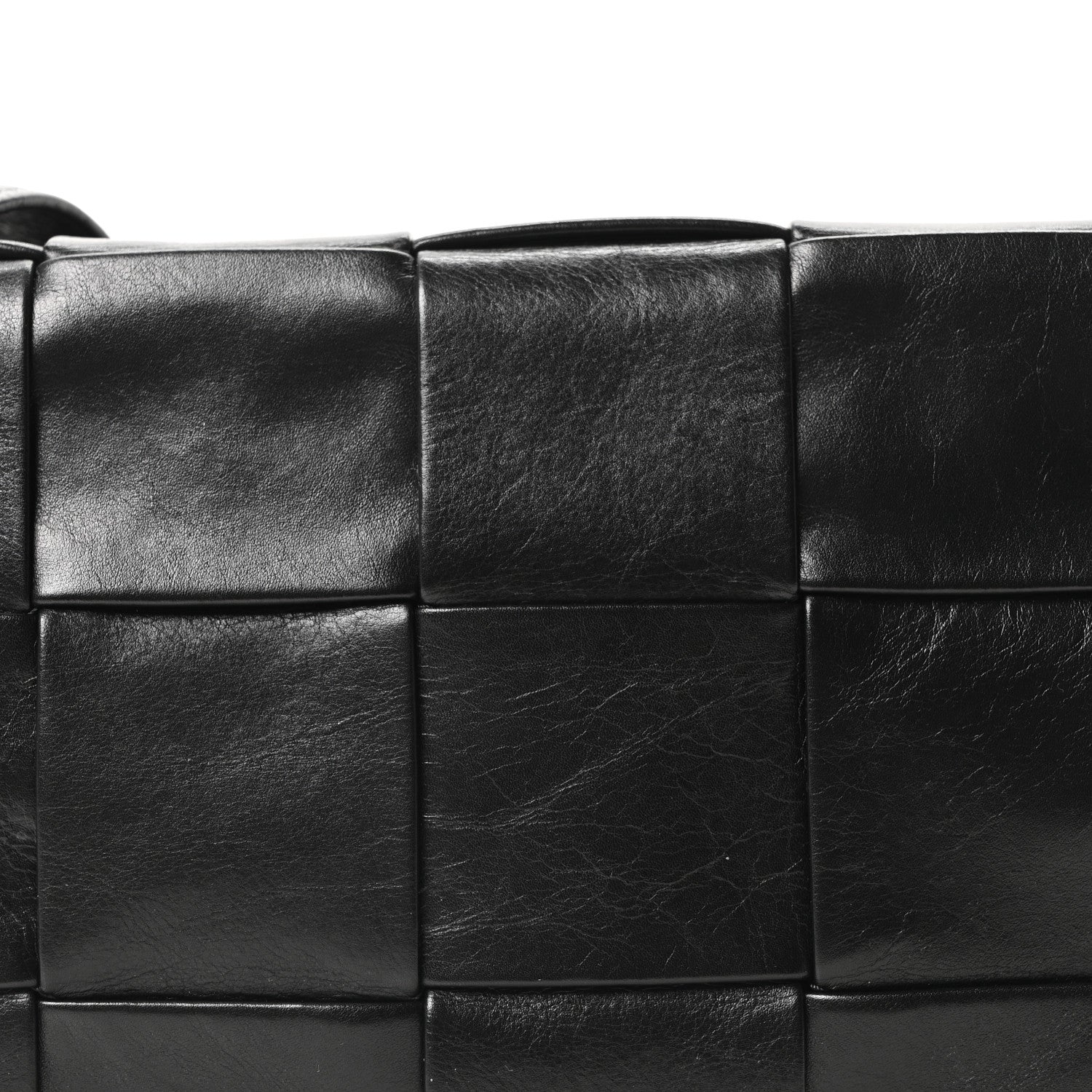 Bottega Veneta Paper Calfskin Maxi Intreccio Cassette Crossbody Bag Black 8 of 10