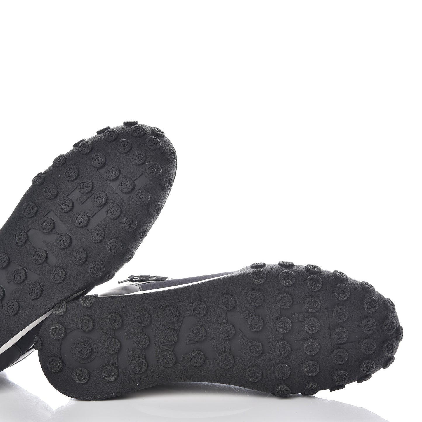 Calfskin Mesh Lycra Sneakers 38.5 Black