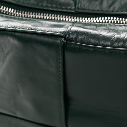 Bottega Veneta Paper Calfskin Maxi Intreccio Medium Arco Camera Bag Emerald Green 11 of 12
