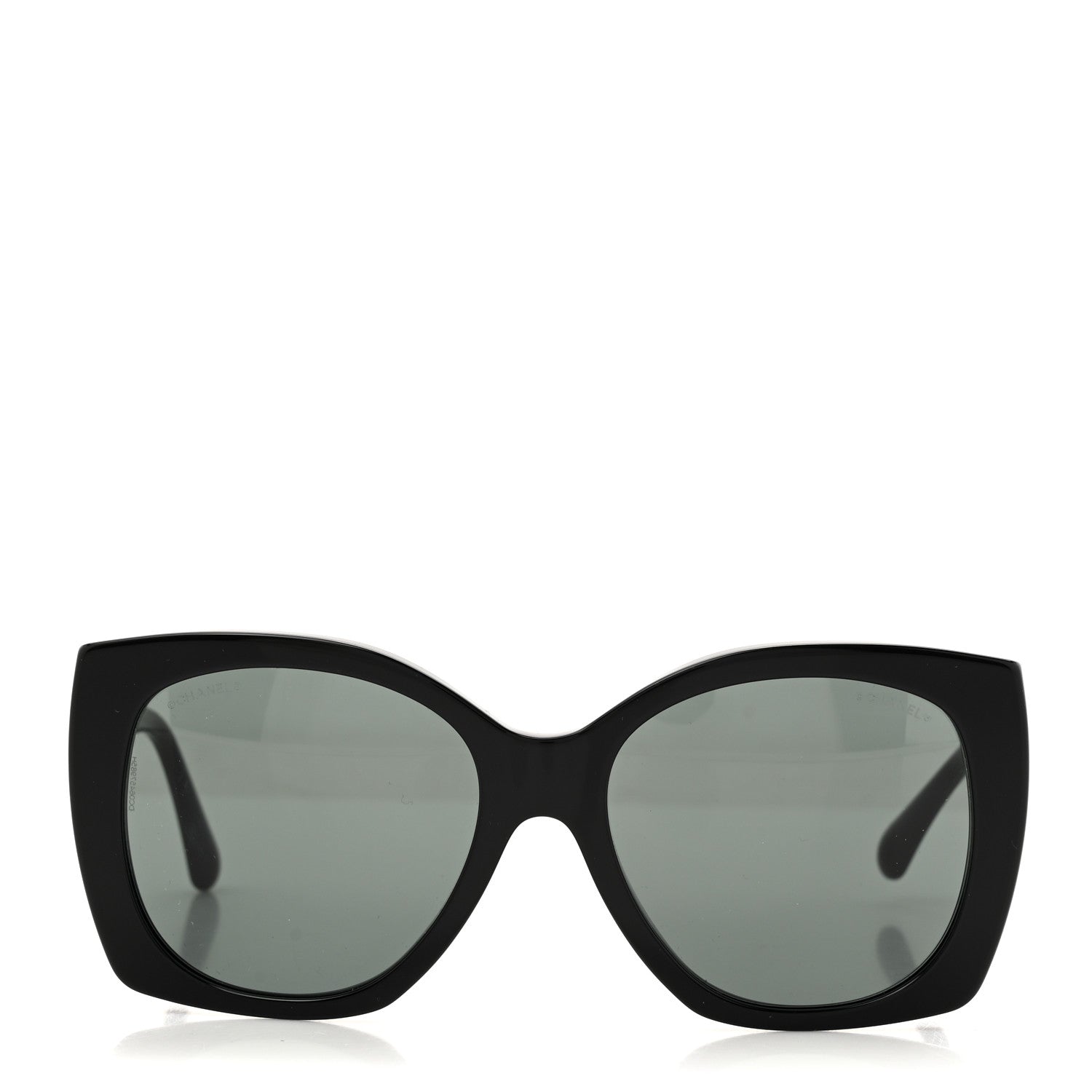 Chanel Acetate Square CC Heart Sunglasses 5519 Black 2 of 8