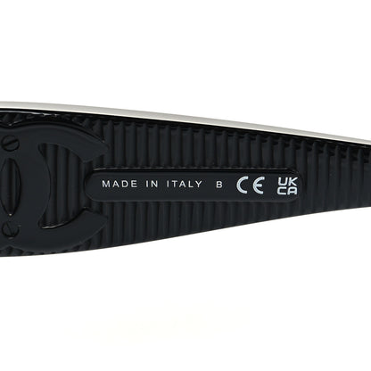 Chanel Acetate Shield Sunglasses 5495 Black 6 of 8