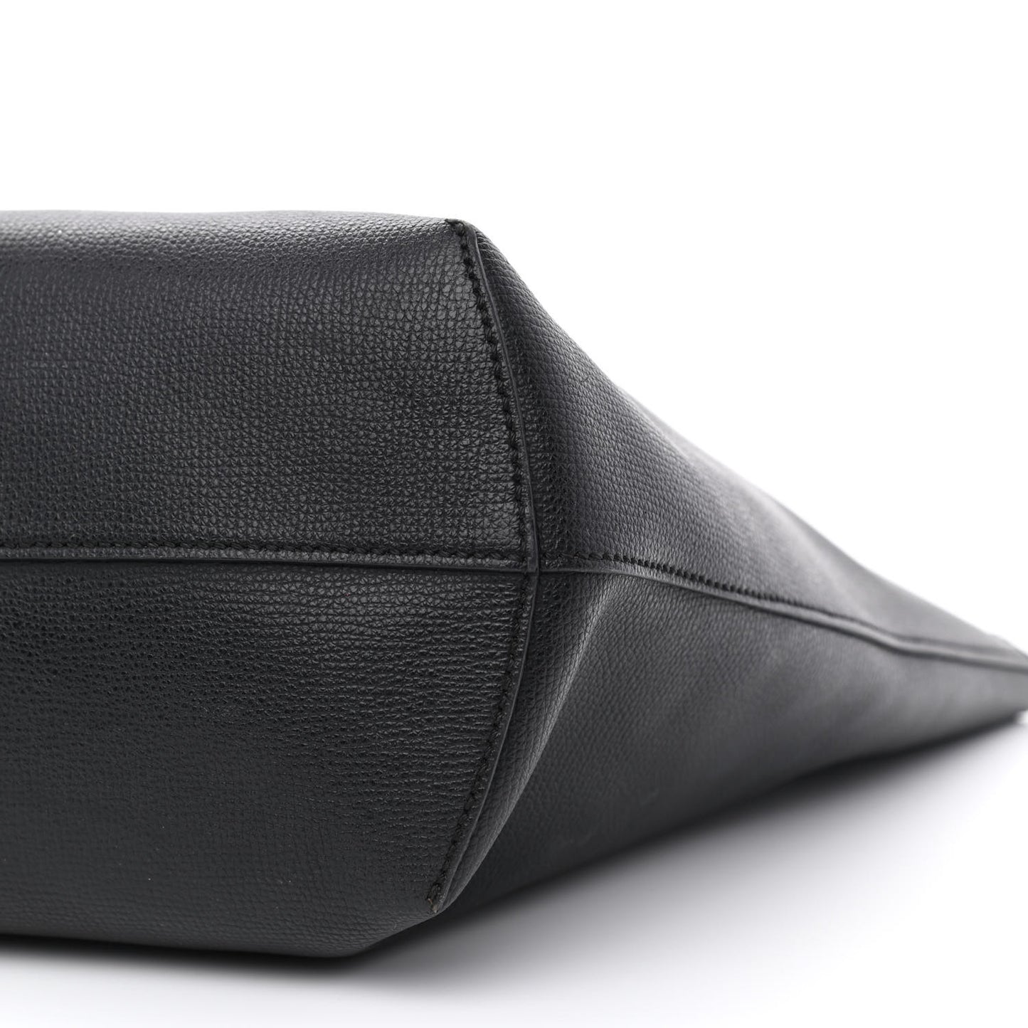 Vitello Vienna Enamel F is Fendi Shopping Tote Black Taupe