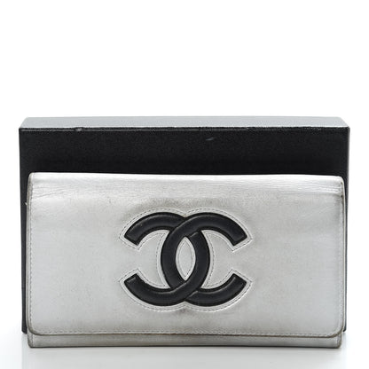 Chanel Lambskin Large CC Flap Wallet Silver 22 of 22