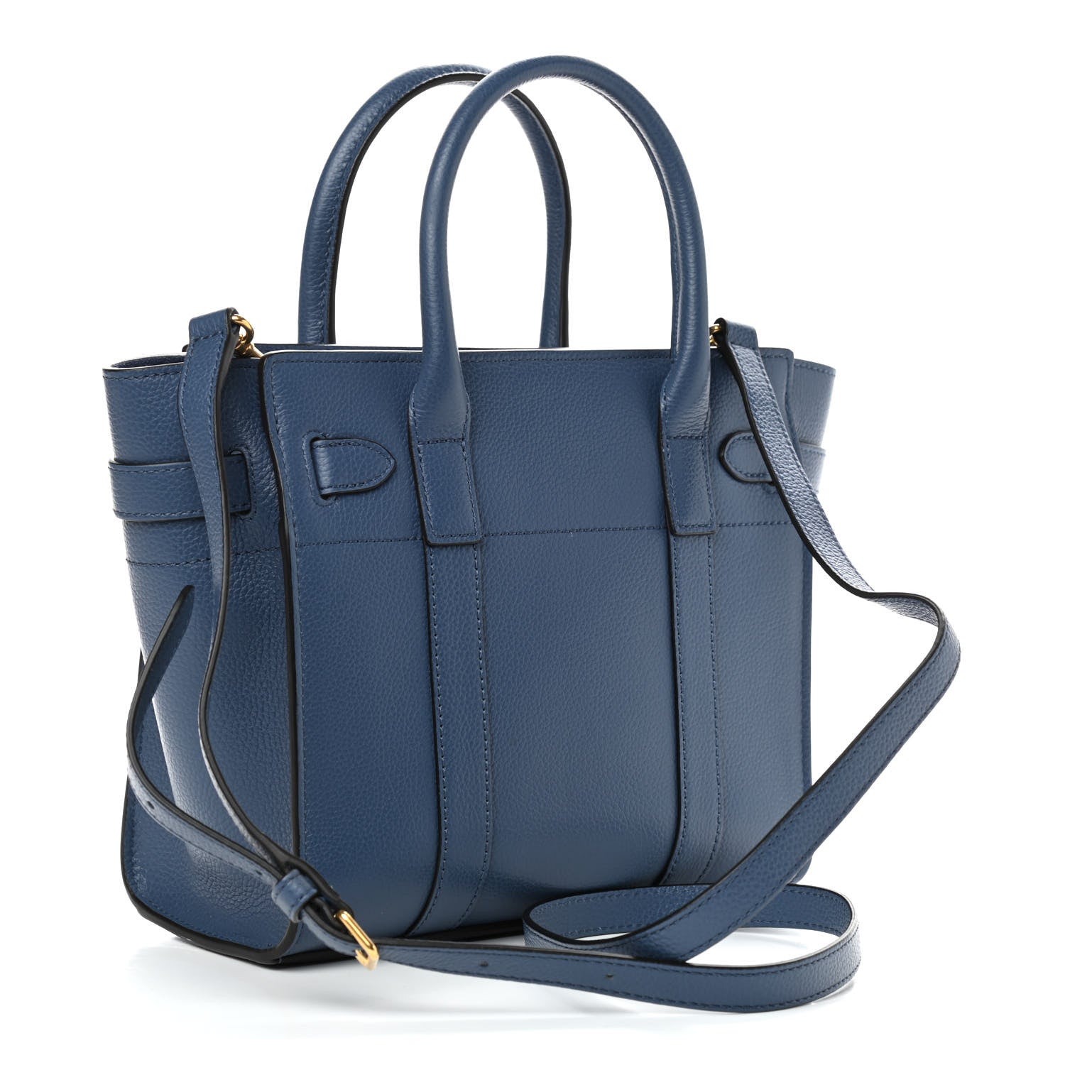 Mulberry Small Classic Grain Mini Zipped Bayswater Pale Navy 3 of 8