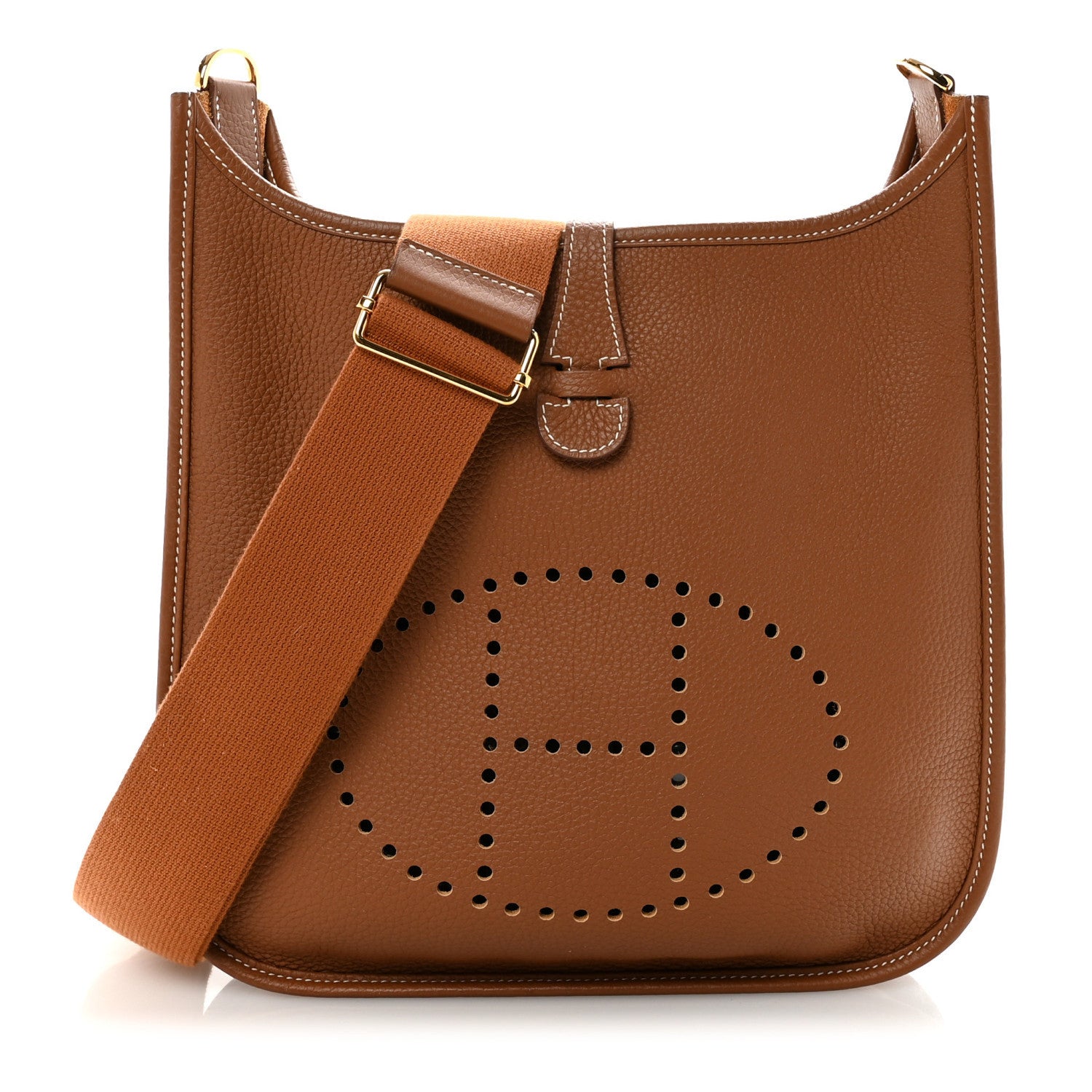 Hermes Taurillon Clemence Evelyne III PM Gold 1 of 10
