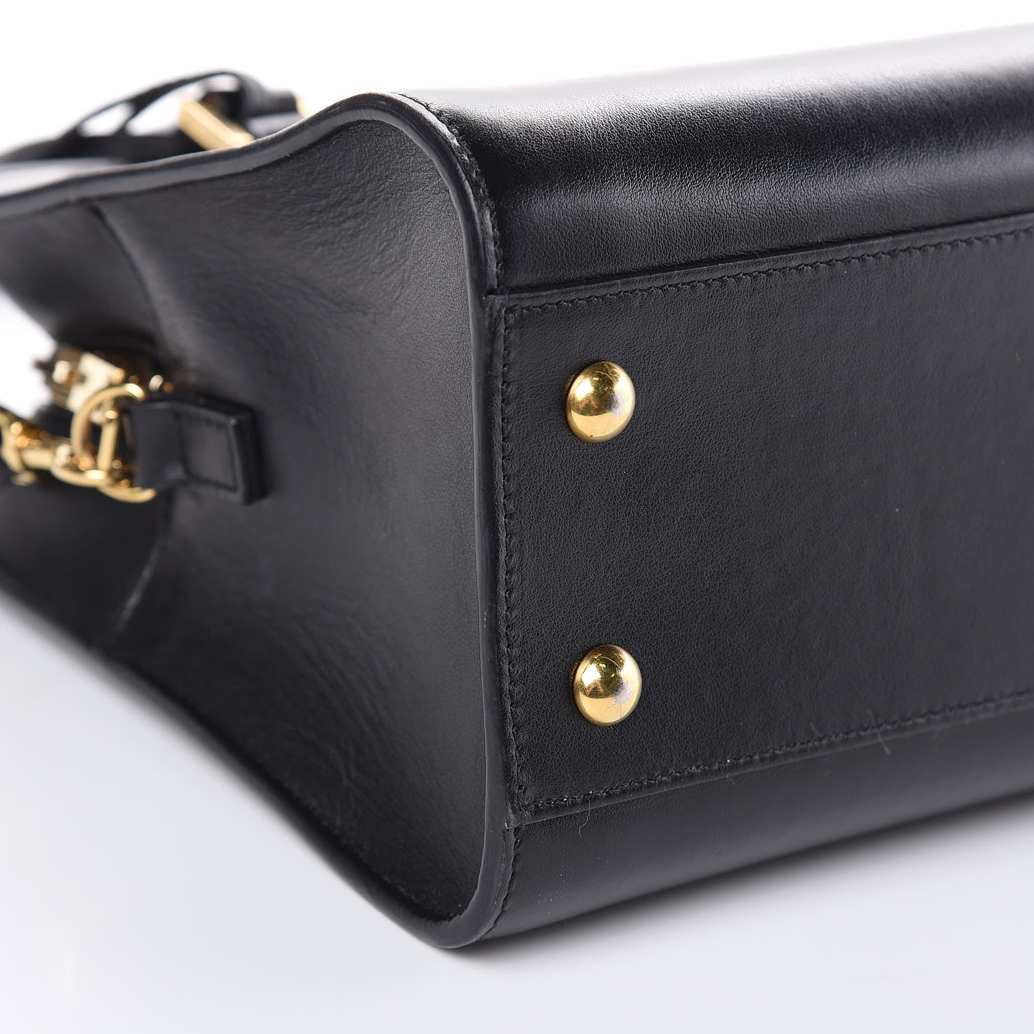 Saint Laurent Calfskin Monogram Baby Cabas Black 7 of 12