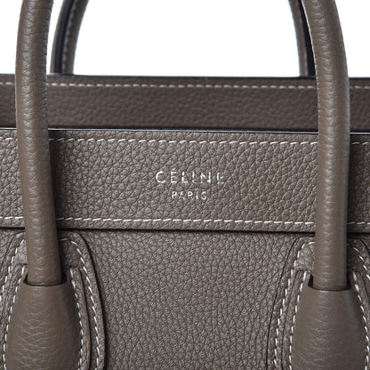 Celine Drummed Calfskin Nano Luggage Souris 8 of 12