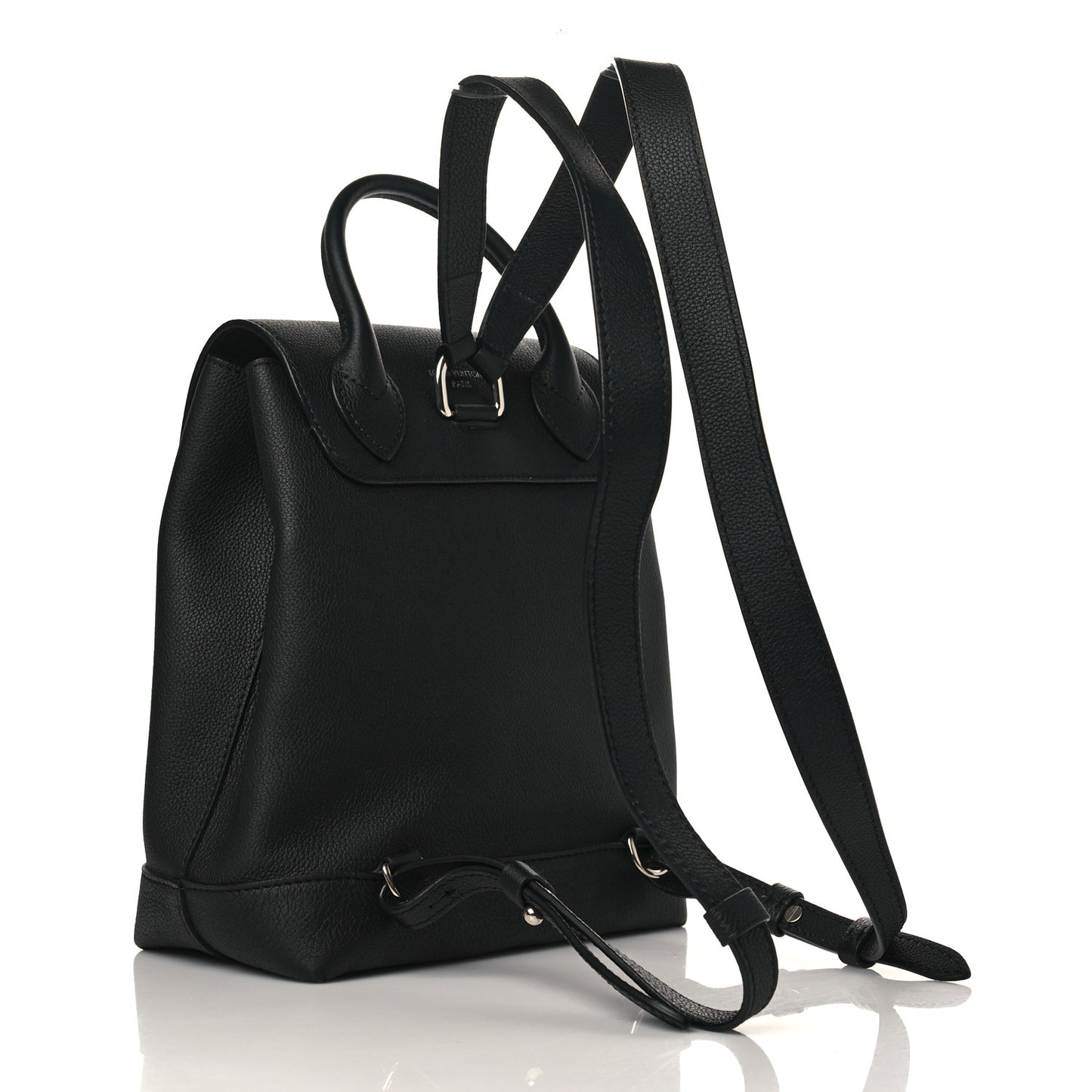 Calfskin Lockme Backpack Black